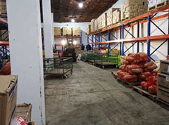 北京食品廠蔬菜庫房臭氧消毒現場
